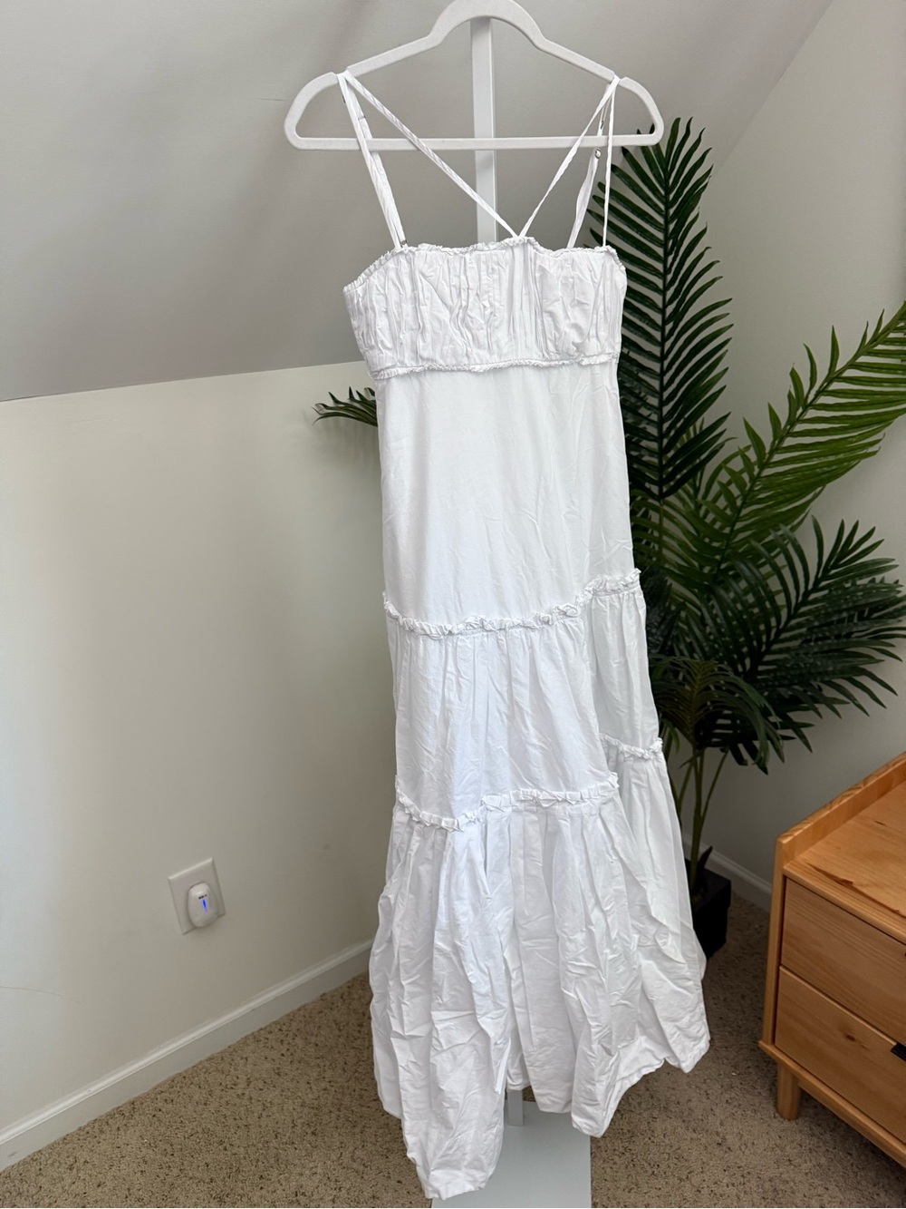 Nicholas Novi‎ White Maxi 100% cotton Dress - Size 8 - Picture 4 of 6